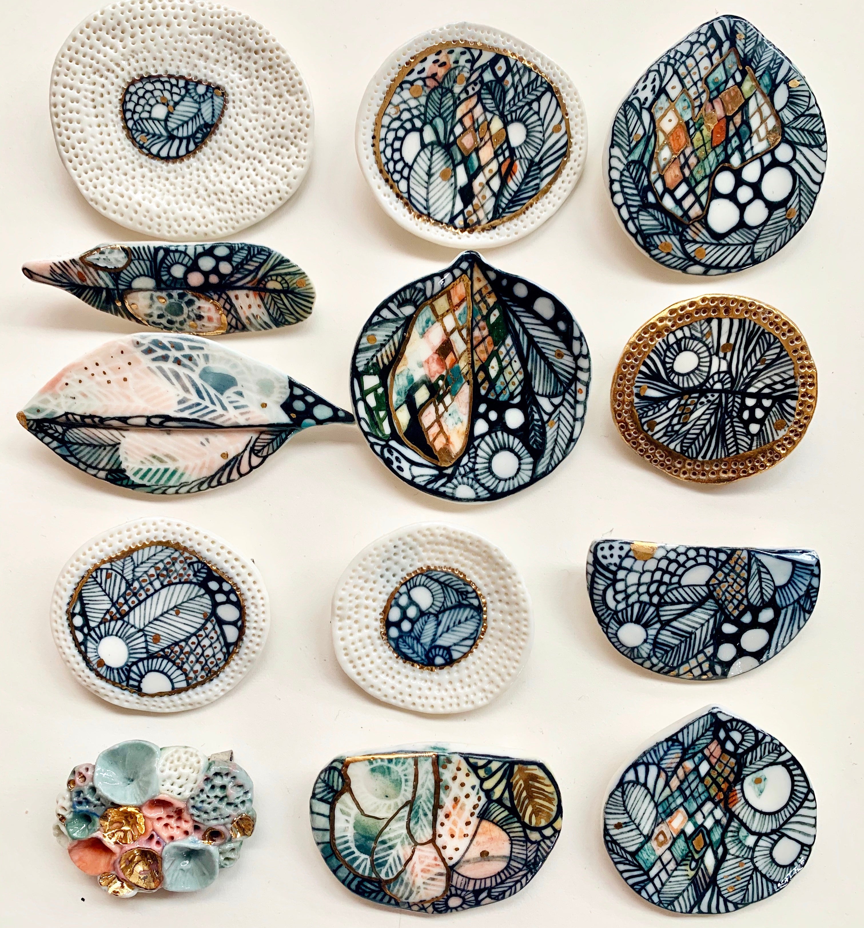 Ceramic brooches store